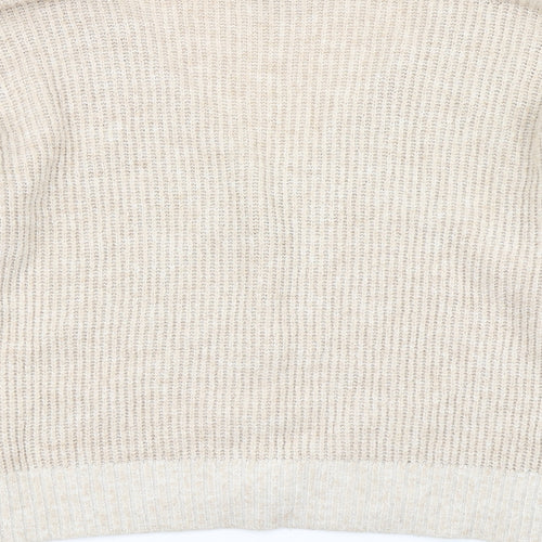 Topshop Womens Beige  Knit Cardigan Jumper Size XS