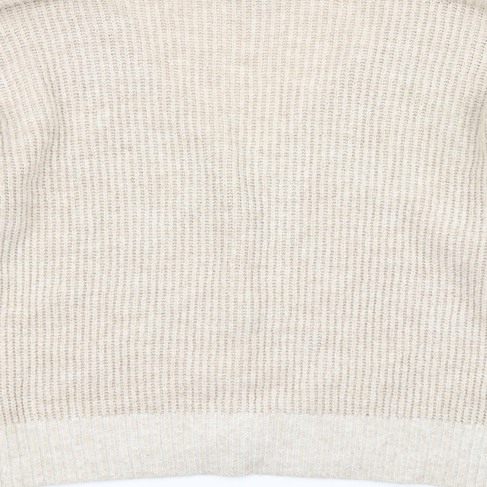 Topshop Womens Beige  Knit Cardigan Jumper Size XS
