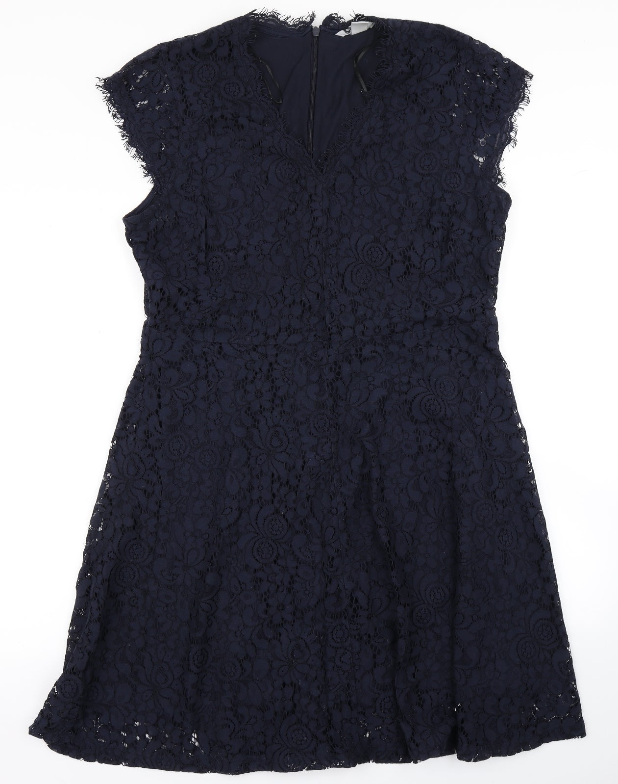 H&M Womens Blue  Lace Fit & Flare  Size L