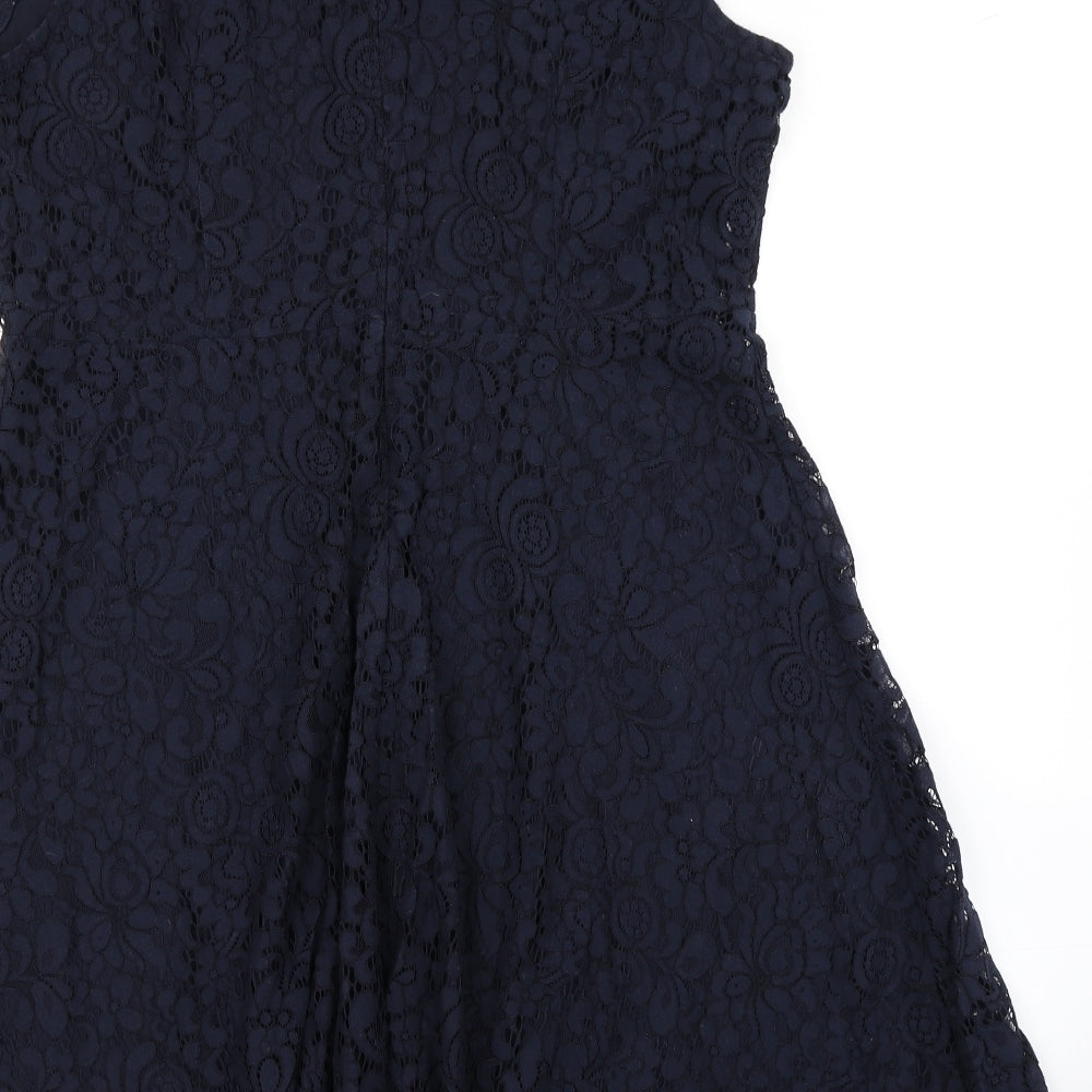 H&M Womens Blue  Lace Fit & Flare  Size L