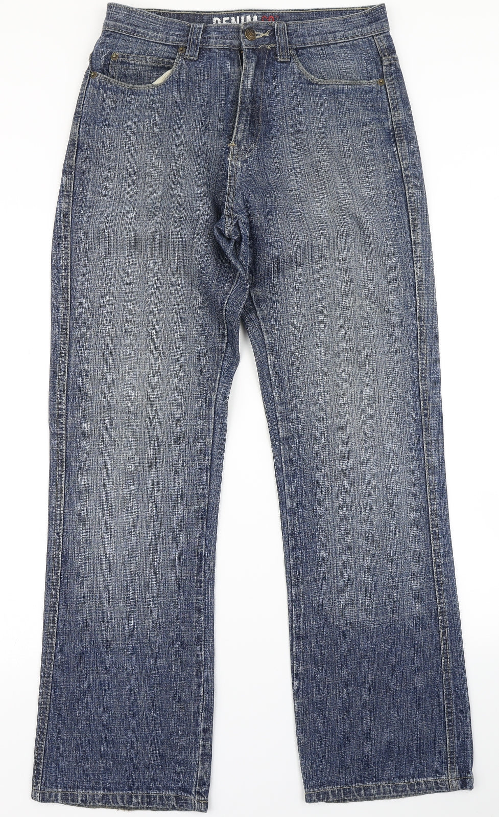 Denim Co Mens Blue  Denim Straight Jeans Size 30 in L32 in