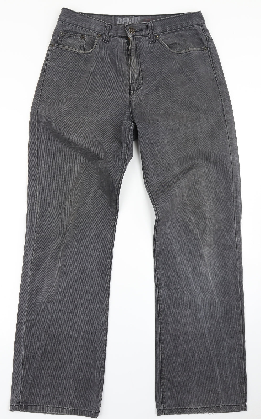 Denim Co Womens Grey  Denim Straight Jeans Size 30 in L32 in