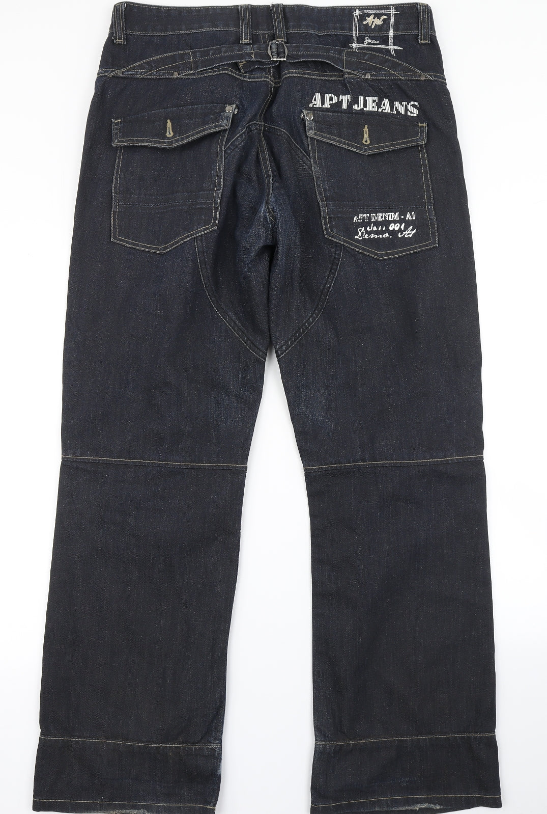 APT Jeans Mens Blue  Denim Straight Jeans Size 36 in L29 in