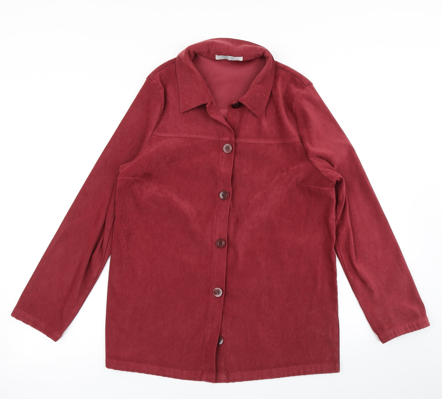 R Womens Red   Basic Button-Up Size 14