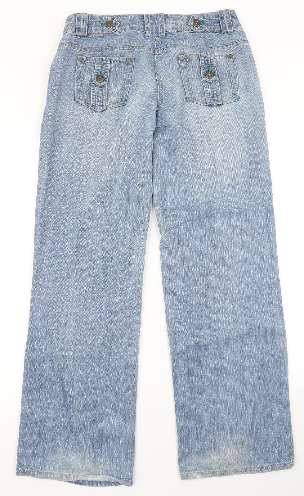 Dorothy Perkins Womens Blue  Denim Straight Jeans Size 10 L30 in