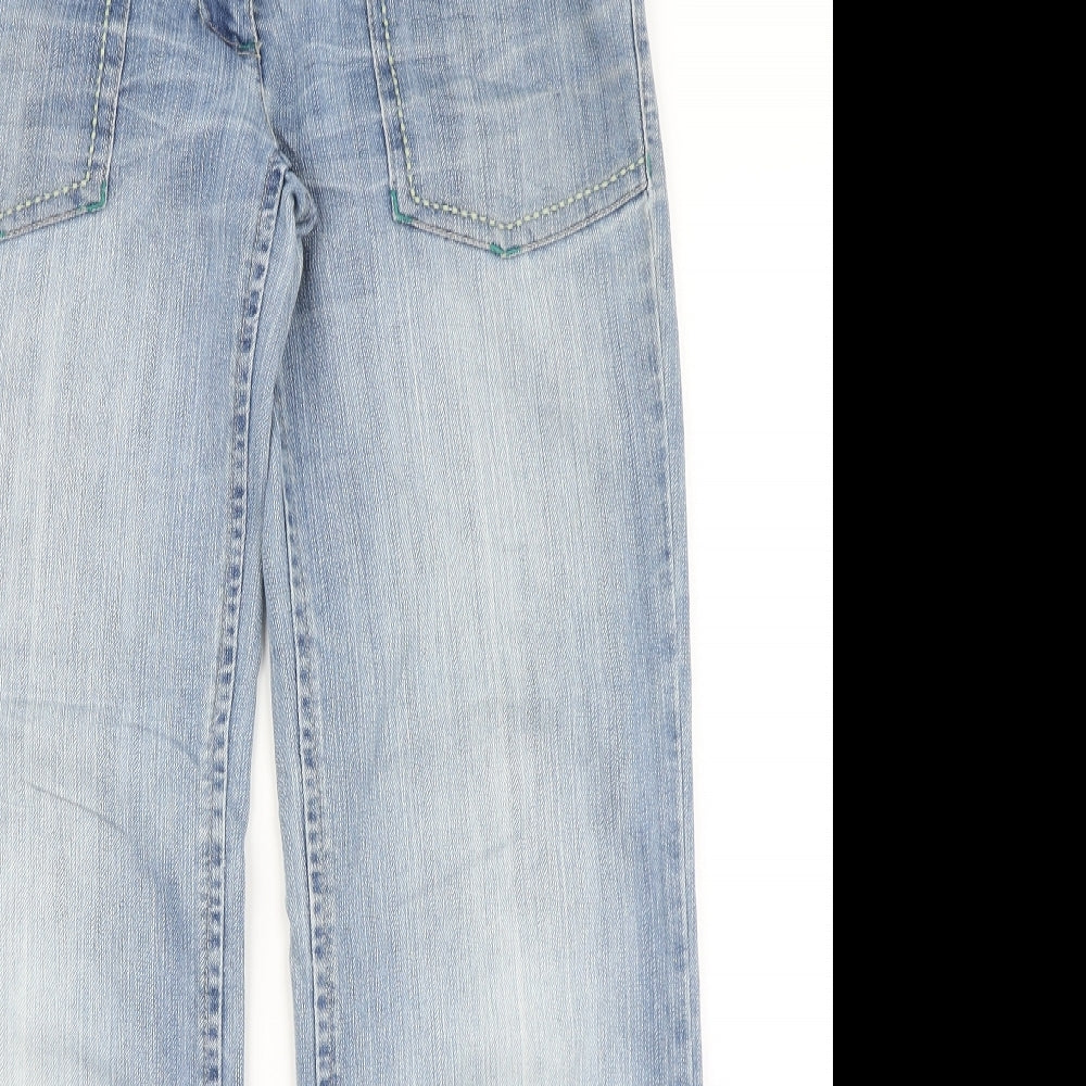 Dorothy Perkins Womens Blue  Denim Straight Jeans Size 10 L30 in