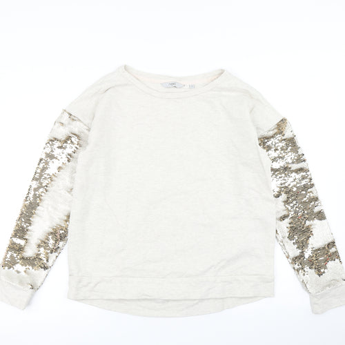 NEXT Womens Beige   Pullover Sweatshirt Size M