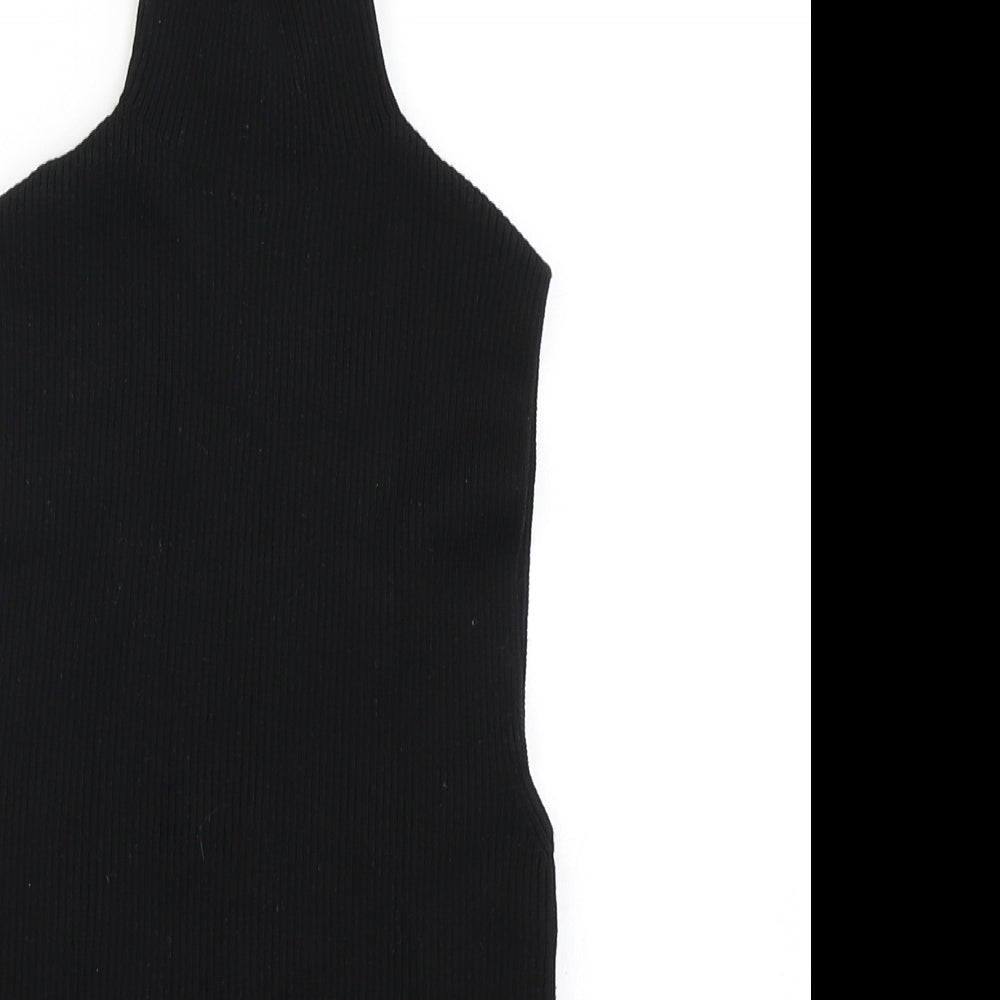 Zara Womens Black  Knit Basic Tank Size S