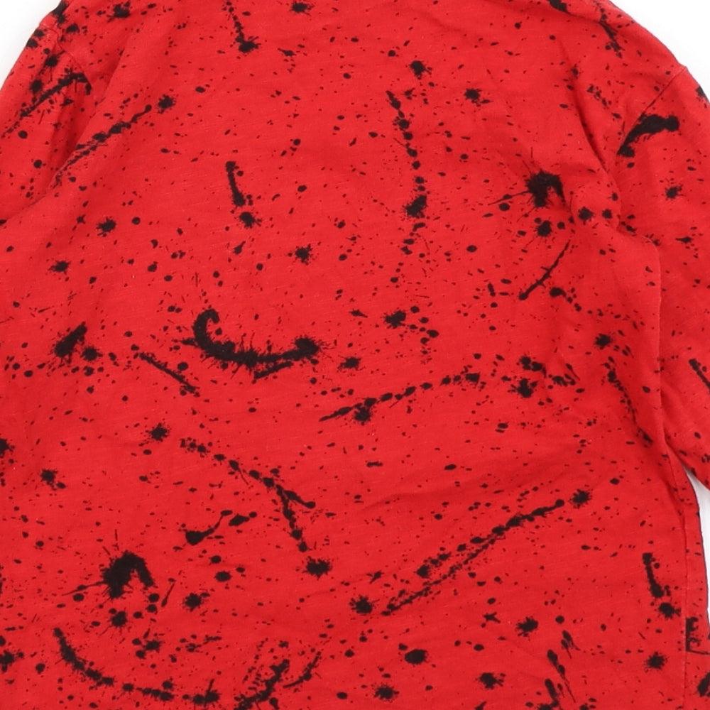 NEXT Boys Red Polka Dot  Basic T-Shirt Size 6 Years  - Reversible sequins