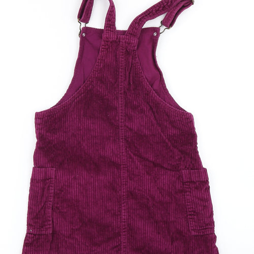 John Lewis Girls Purple  Corduroy Pinafore/Dungaree Dress  Size 9 Years