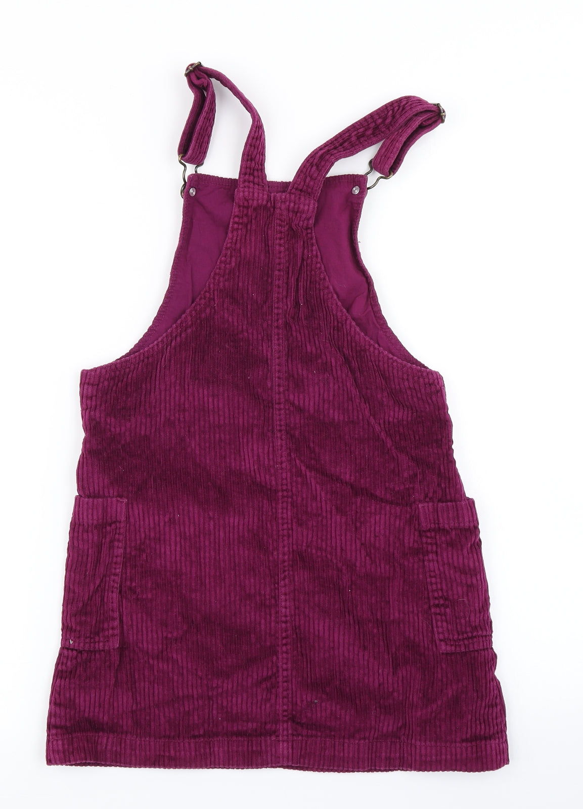 John Lewis Girls Purple  Corduroy Pinafore/Dungaree Dress  Size 9 Years