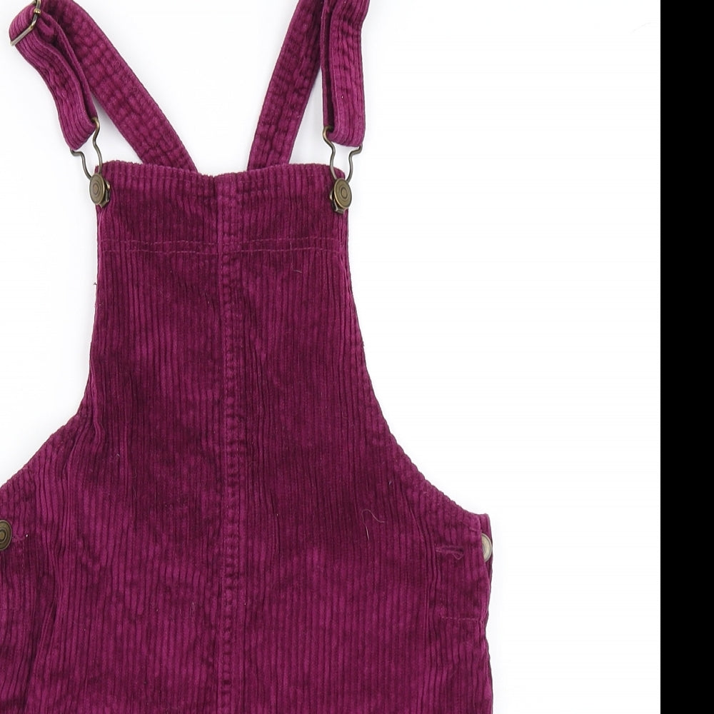 John Lewis Girls Purple  Corduroy Pinafore/Dungaree Dress  Size 9 Years