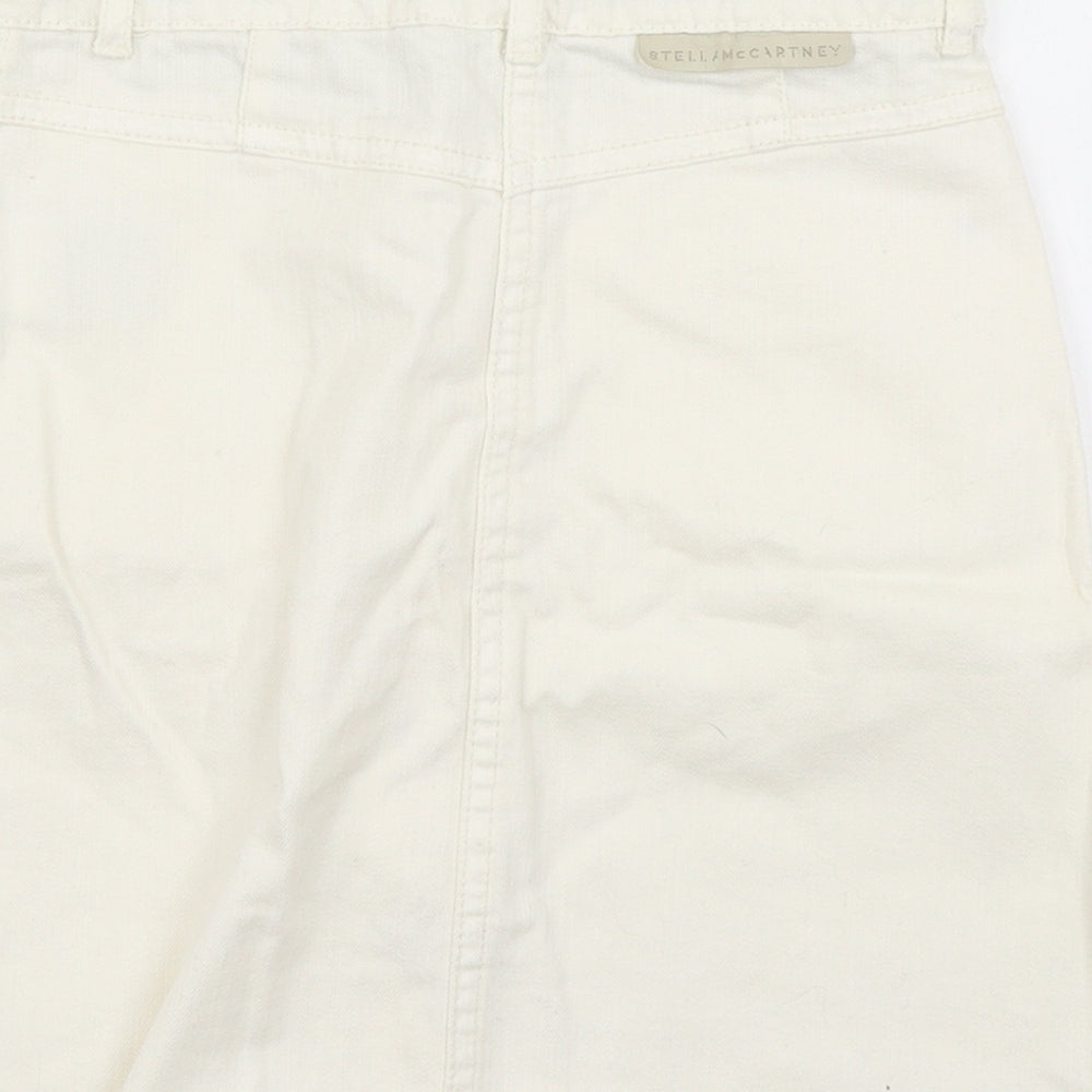 Stella McCartney Girls White  Denim A-Line Skirt Size 10 Years