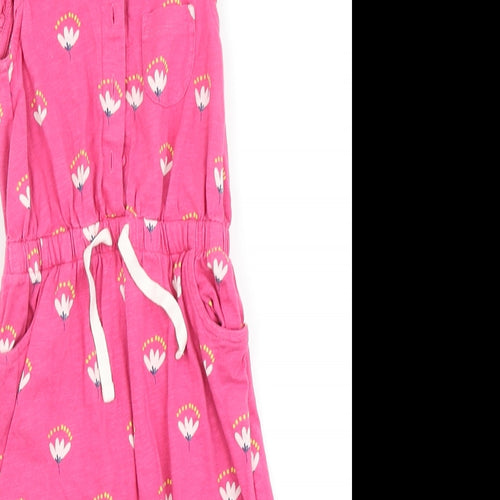 John Lewis Girls Pink Floral  Romper One-Piece Size 12-18 Months