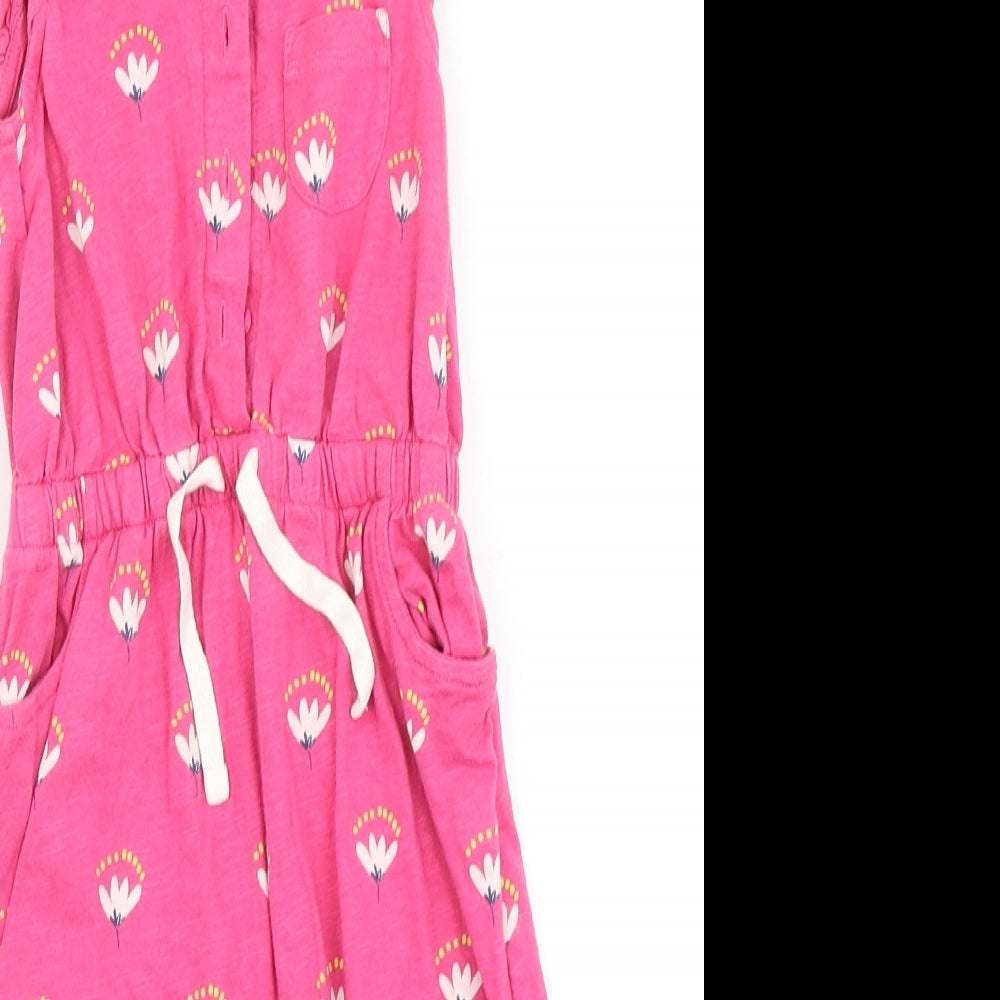 John Lewis Girls Pink Floral  Romper One-Piece Size 12-18 Months
