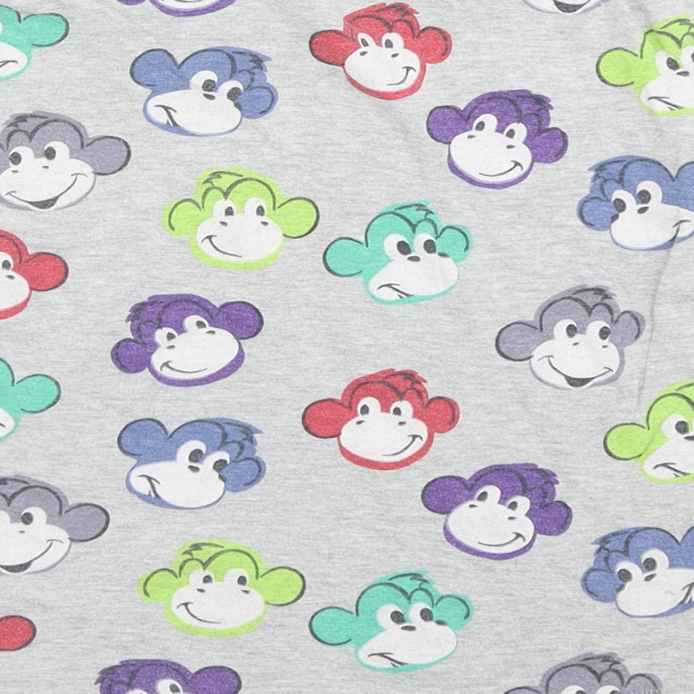 NEXT Boys Grey   Basic T-Shirt Size 3-4 Years  - Monkey print