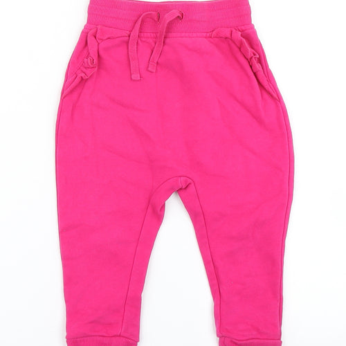 George Girls Pink   Jogger Trousers Size 18-24 Months