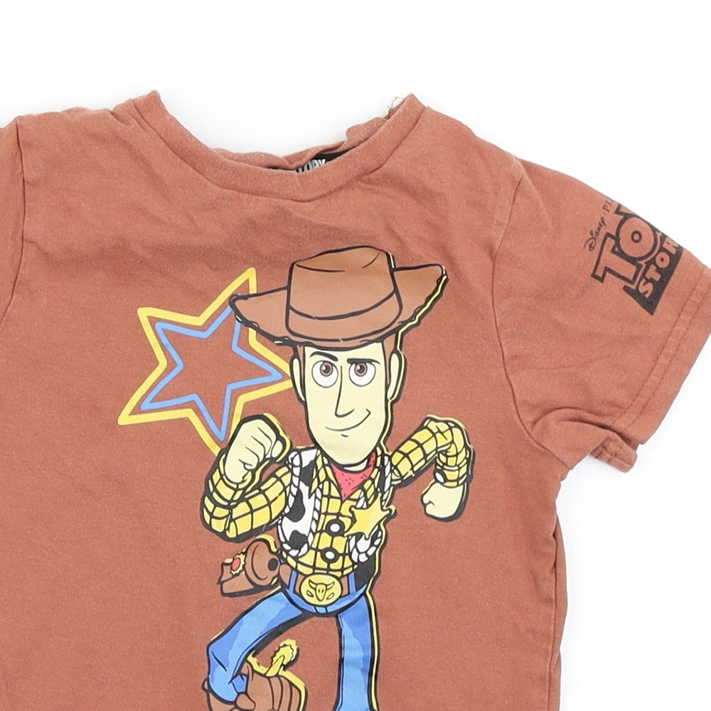 George Boys Brown   Basic T-Shirt Size 3-4 Years  - Woody Toy Story
