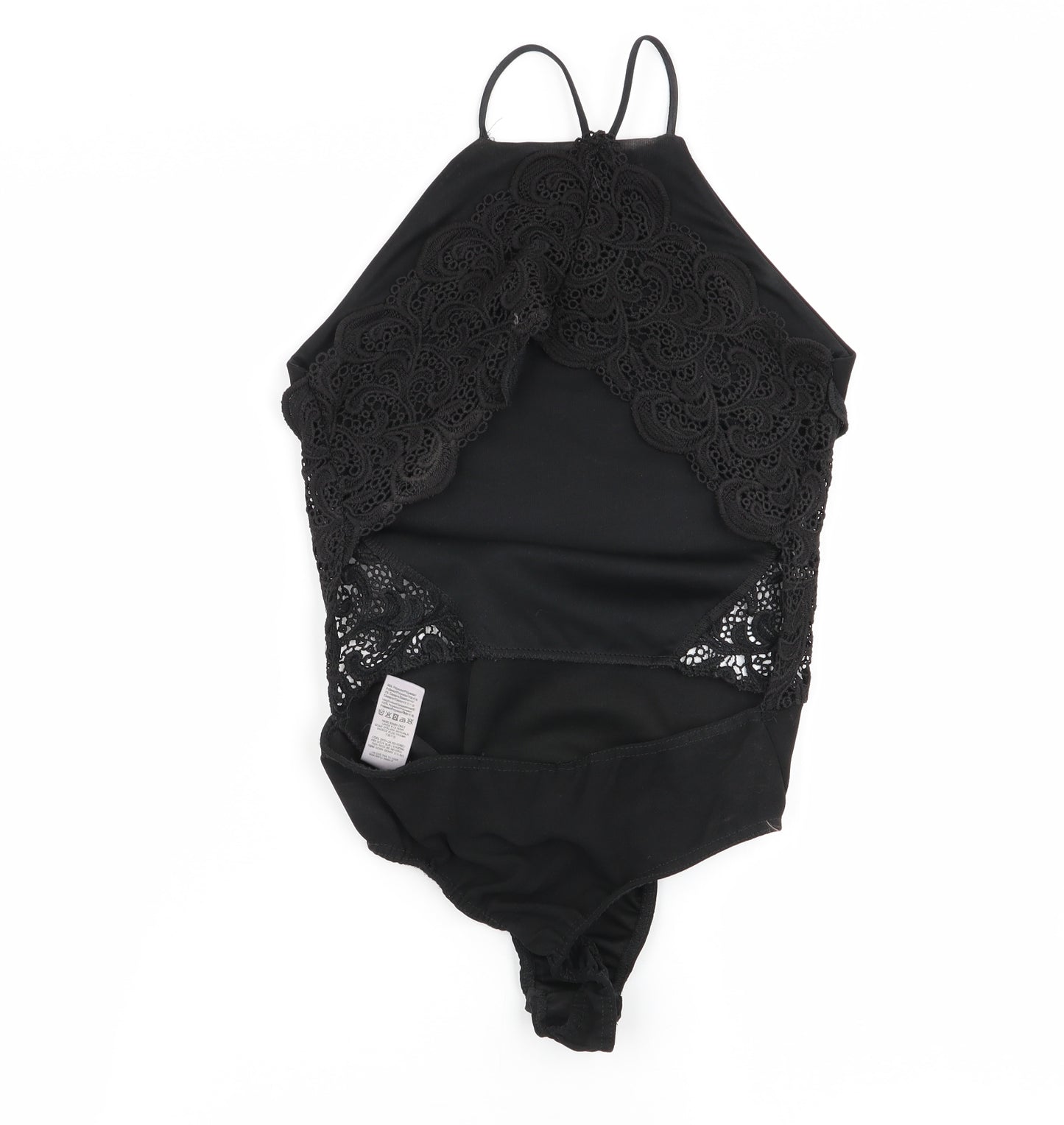 Missguided Womens Black Flecked  Bodysuit One-Piece Size 6