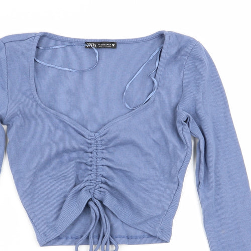 Zara Womens Blue   Basic T-Shirt Size 6