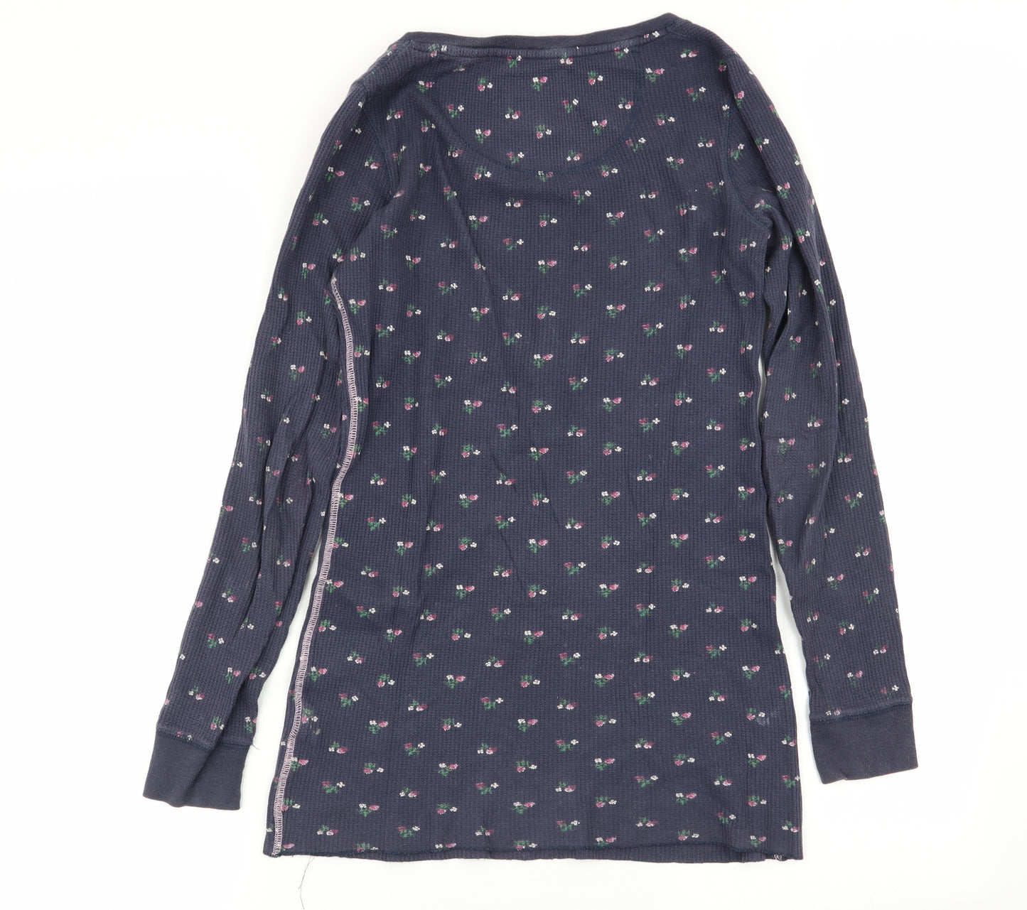 Jack Wills Womens Blue Floral  Basic T-Shirt Size 8