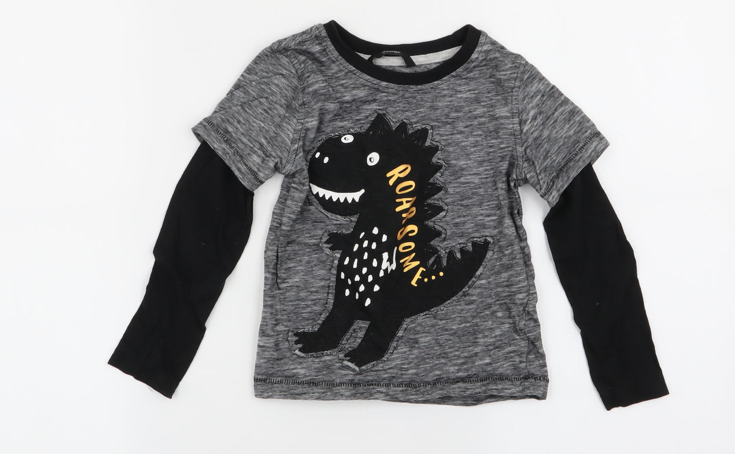 Asda George Boys Multicoloured   Basic T-Shirt Size 3-4 Years