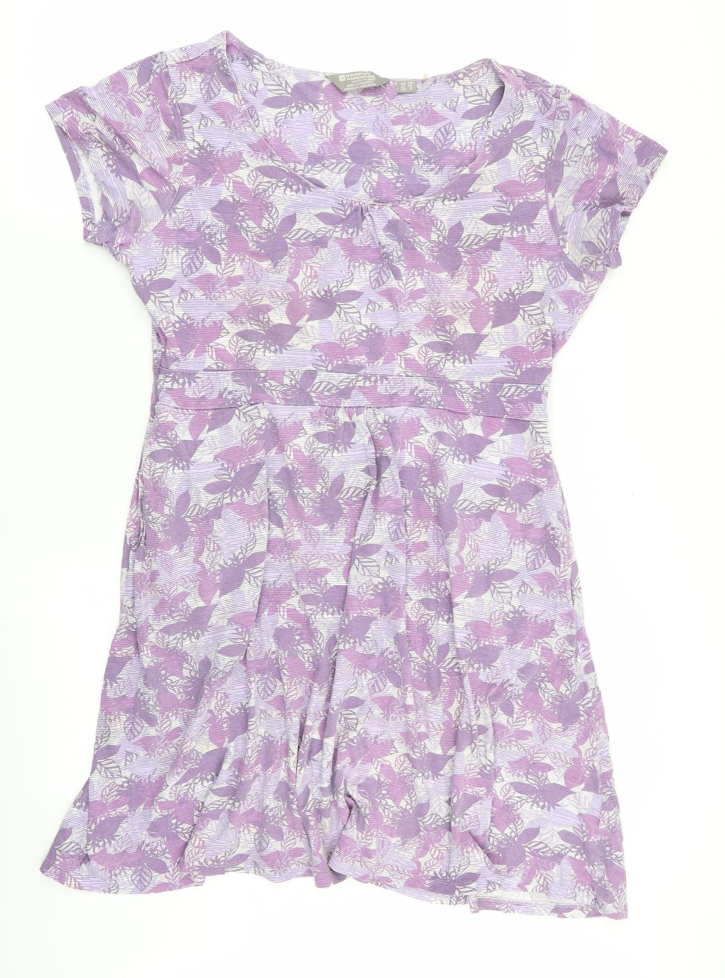Mountain Warehouse Womens Purple Geometric  Fit & Flare  Size 14