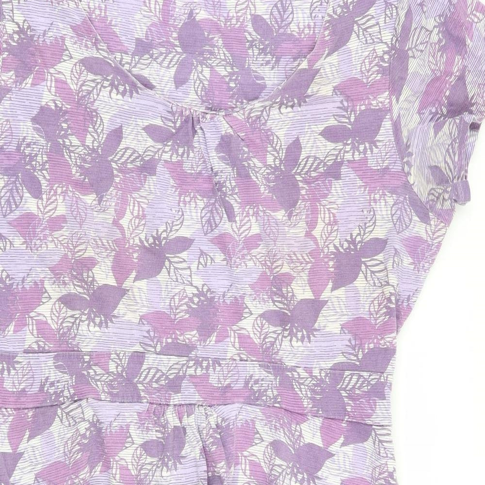 Mountain Warehouse Womens Purple Geometric  Fit & Flare  Size 14