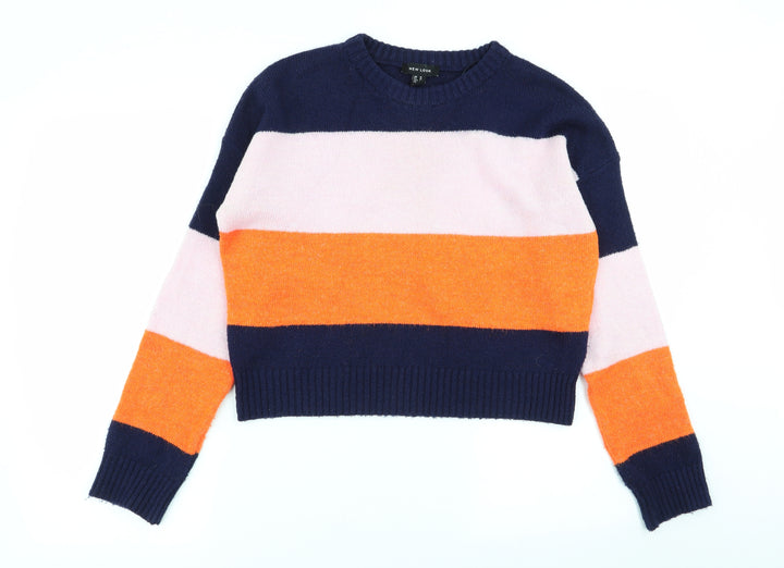 New Look Womens Multicoloured Striped Pullover Jumper Size M