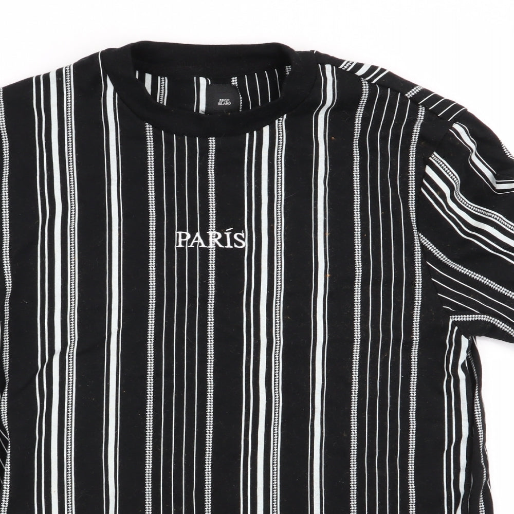 River Island Mens Multicoloured Striped   T-Shirt Size S