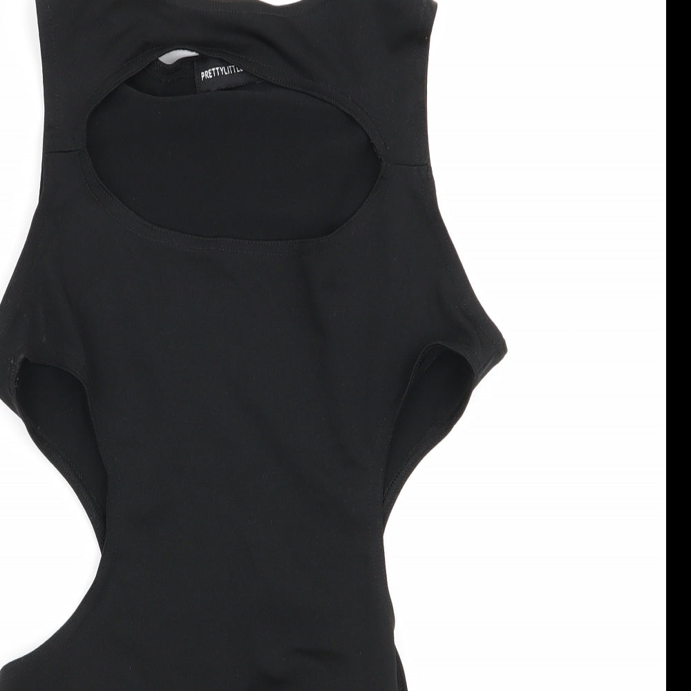 PLT Womens Black   Bodysuit One-Piece Size 6