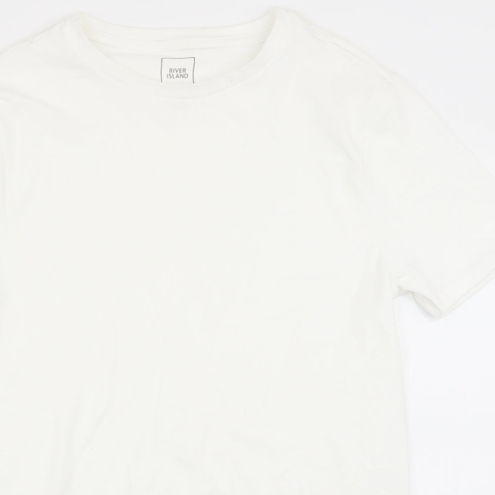 River Island Mens White    T-Shirt Size S