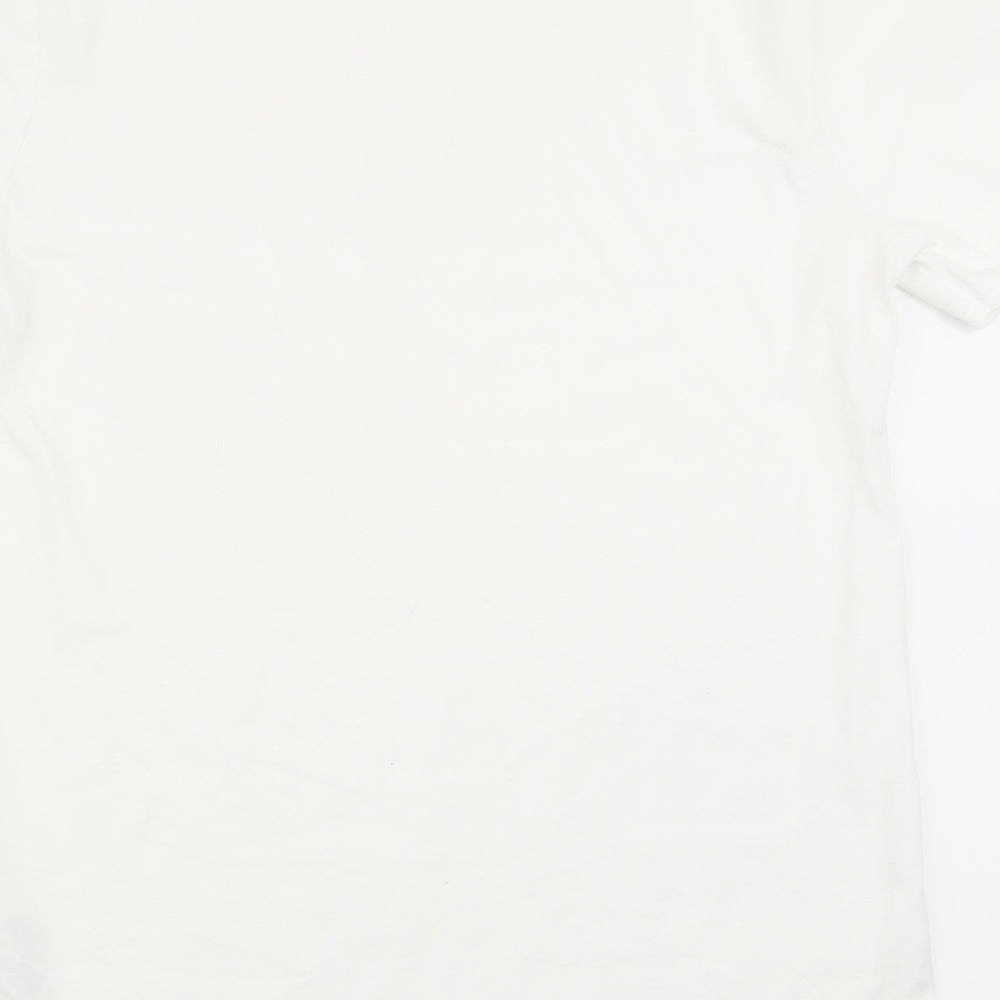 River Island Mens White    T-Shirt Size S
