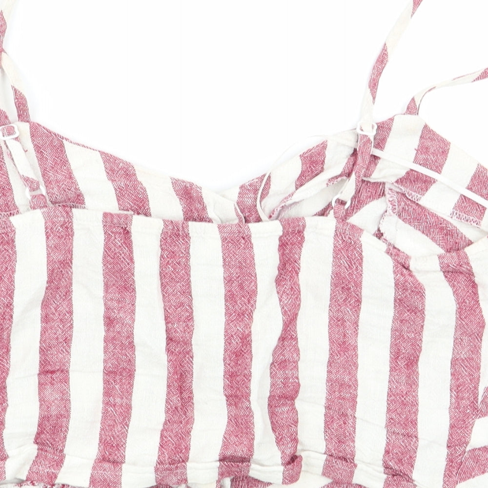 Miss Selfridge Womens Multicoloured Striped  Camisole Tank Size 10