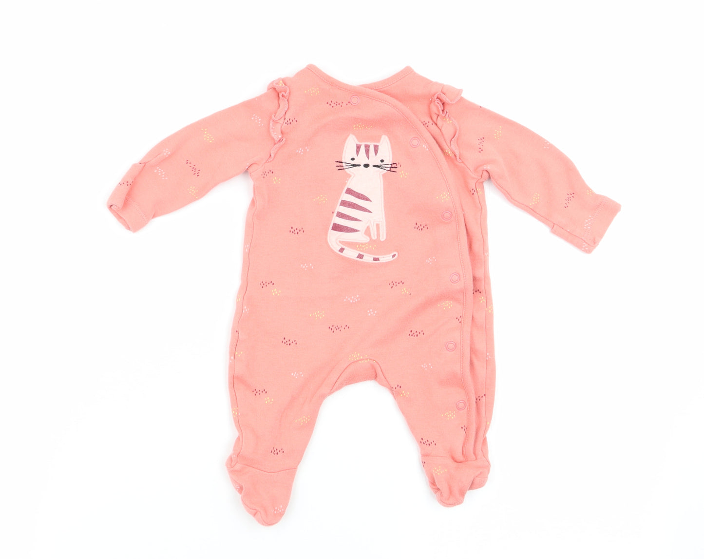 TU Girls Orange   Babygrow One-Piece Size 0-3 Months