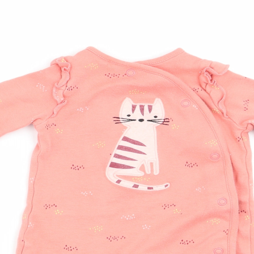 TU Girls Orange   Babygrow One-Piece Size 0-3 Months