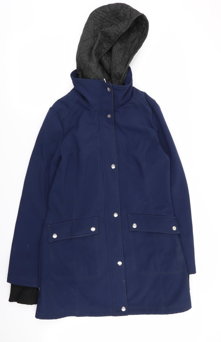 Jessica Simpson Womens Blue Overcoat Coat Size S