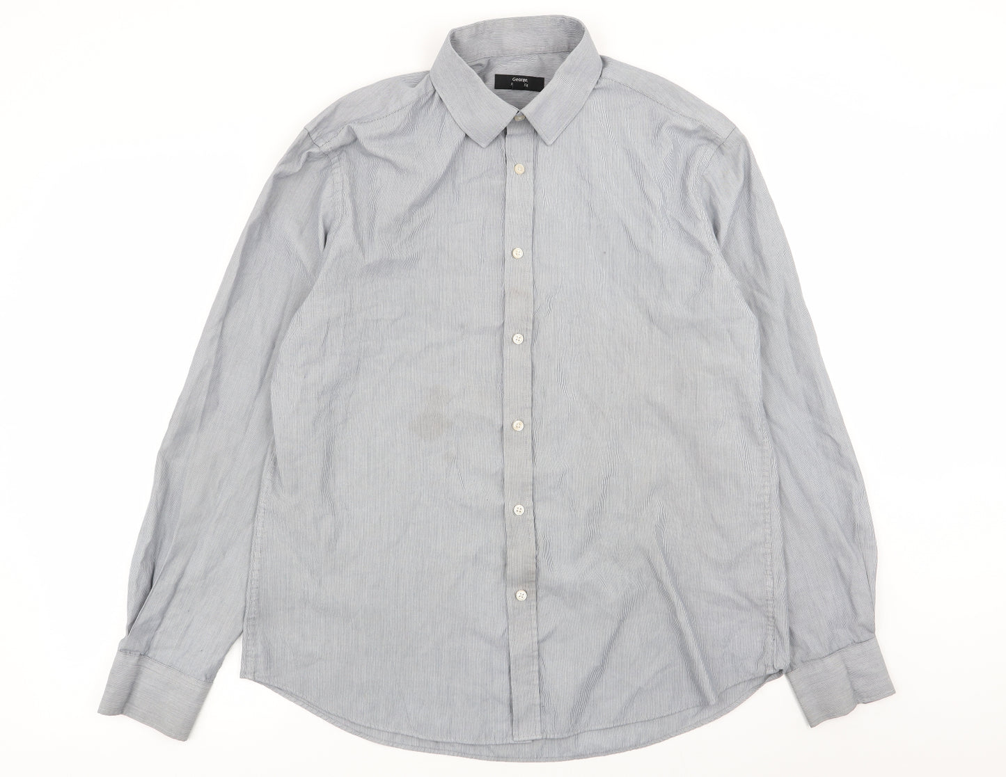 Asda George Mens Grey    Dress Shirt Size 16.5