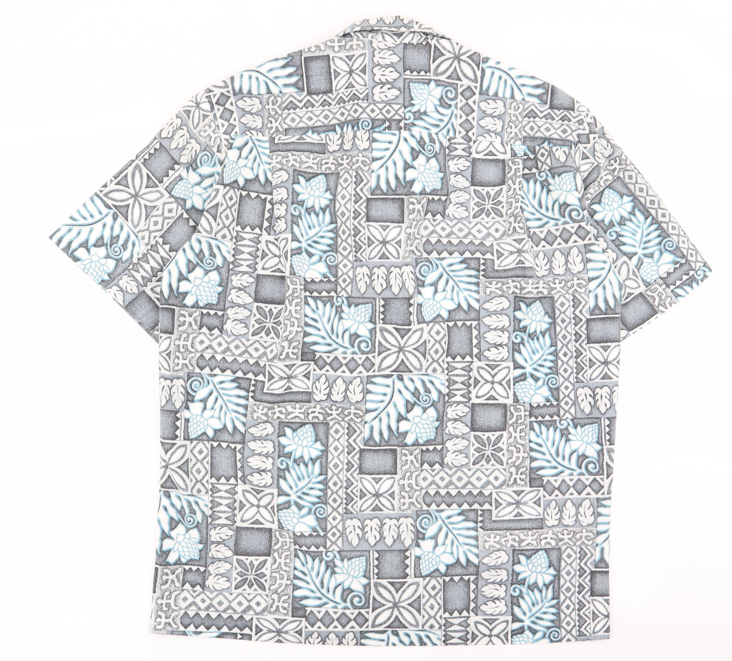 Royal Creations Mens Multicoloured Geometric   Button-Up Size M