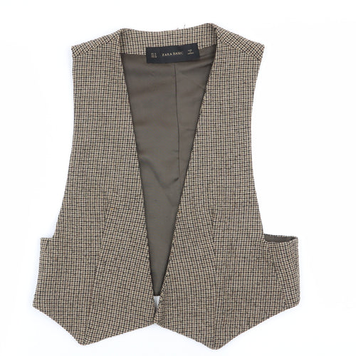 Zara Mens Multicoloured Check  Jacket Suit Waistcoat Size M