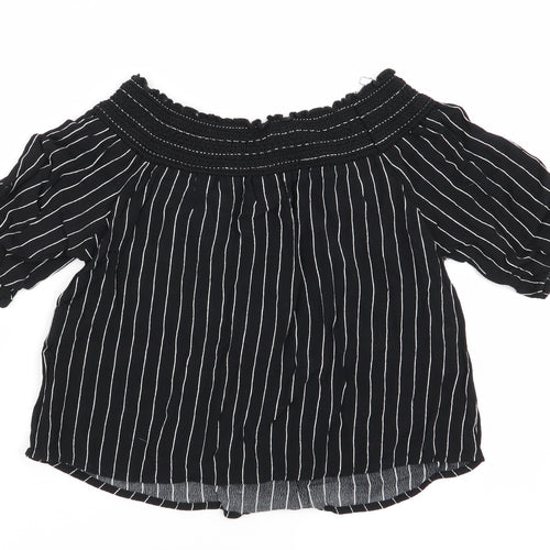 pull and bear Womens Multicoloured Striped  Basic Blouse Size 6
