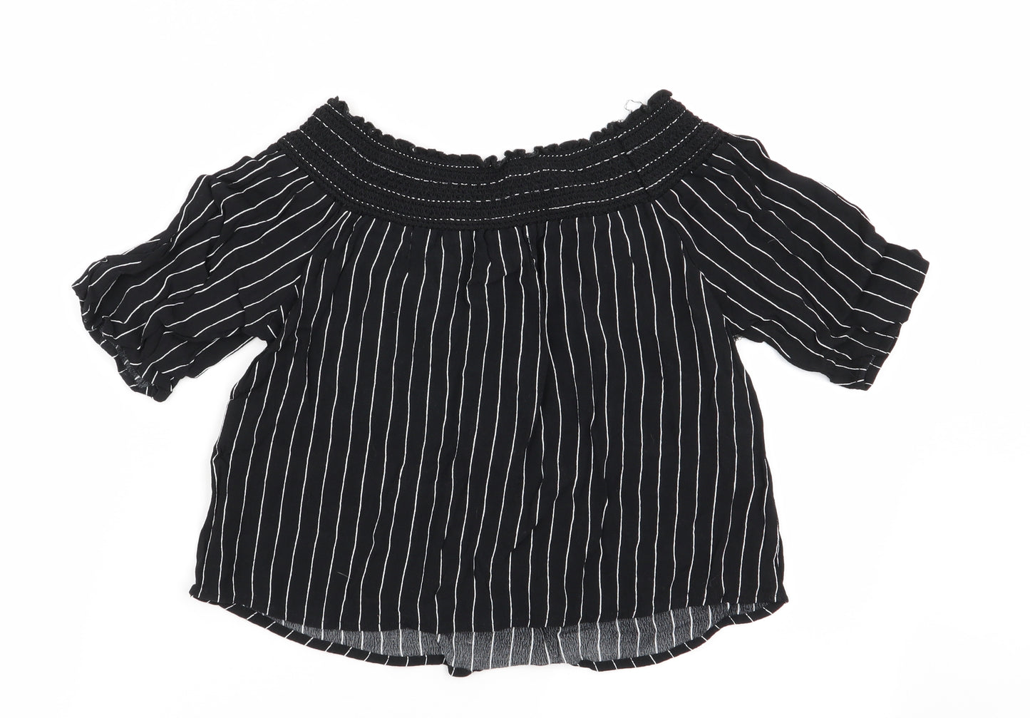 pull and bear Womens Multicoloured Striped  Basic Blouse Size 6