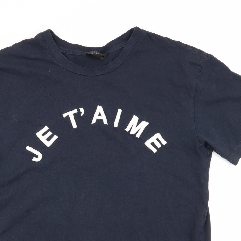 Topshop Womens Blue   Basic T-Shirt Size 8