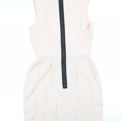 Topshop Womens Pink   Fit & Flare  Size 6