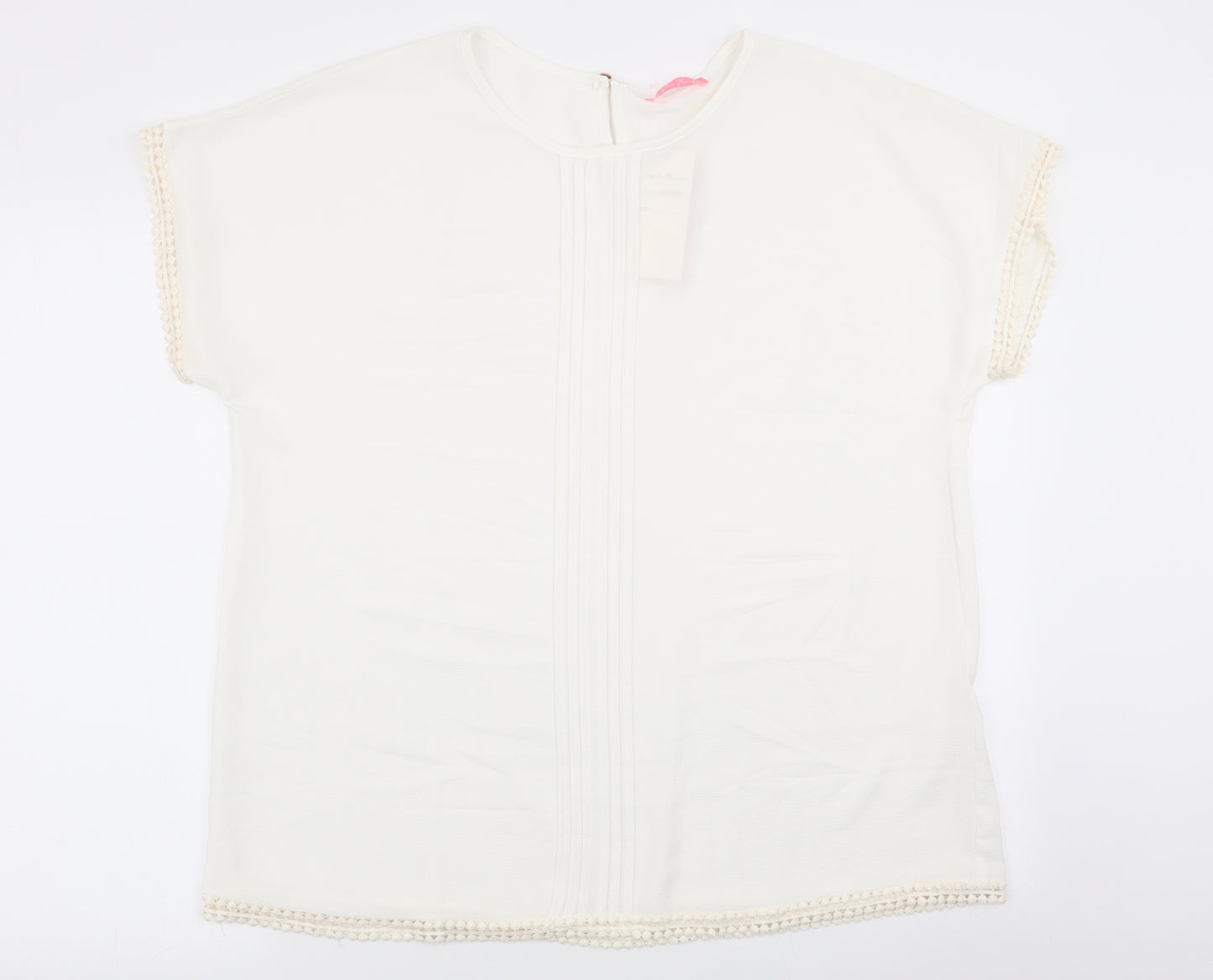 foglie rossie Womens White   Basic Blouse Size 3XL