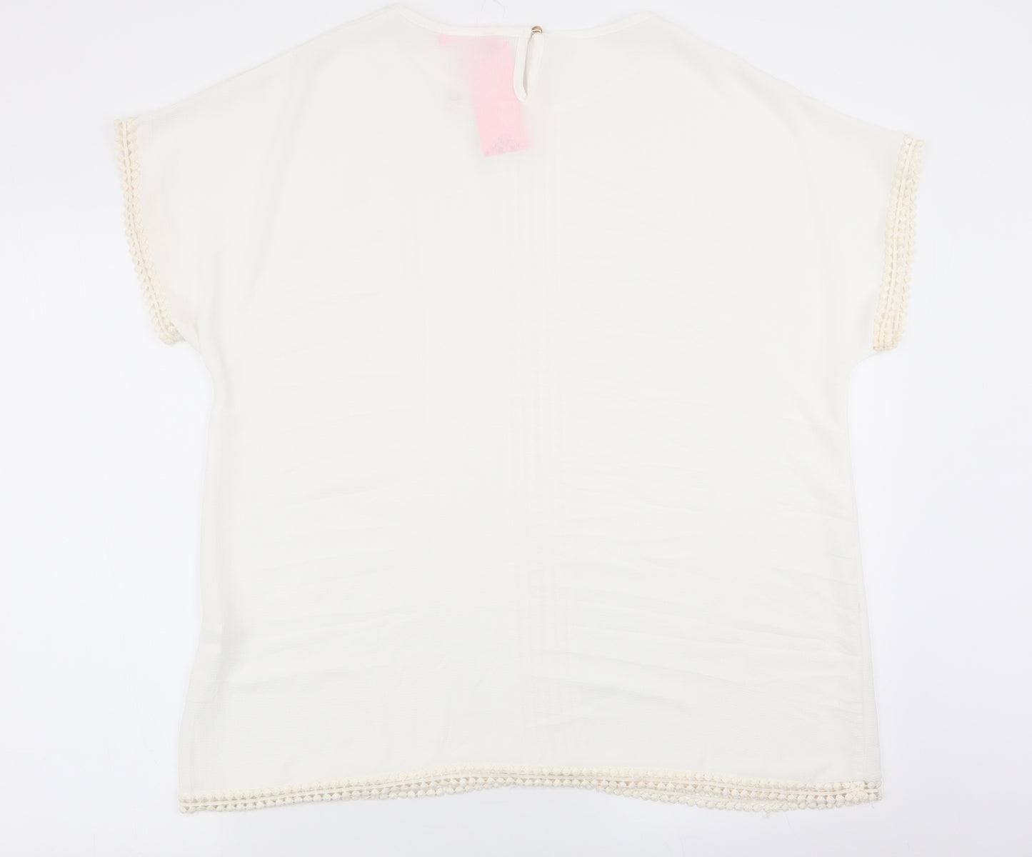 foglie rossie Womens White   Basic Blouse Size 3XL