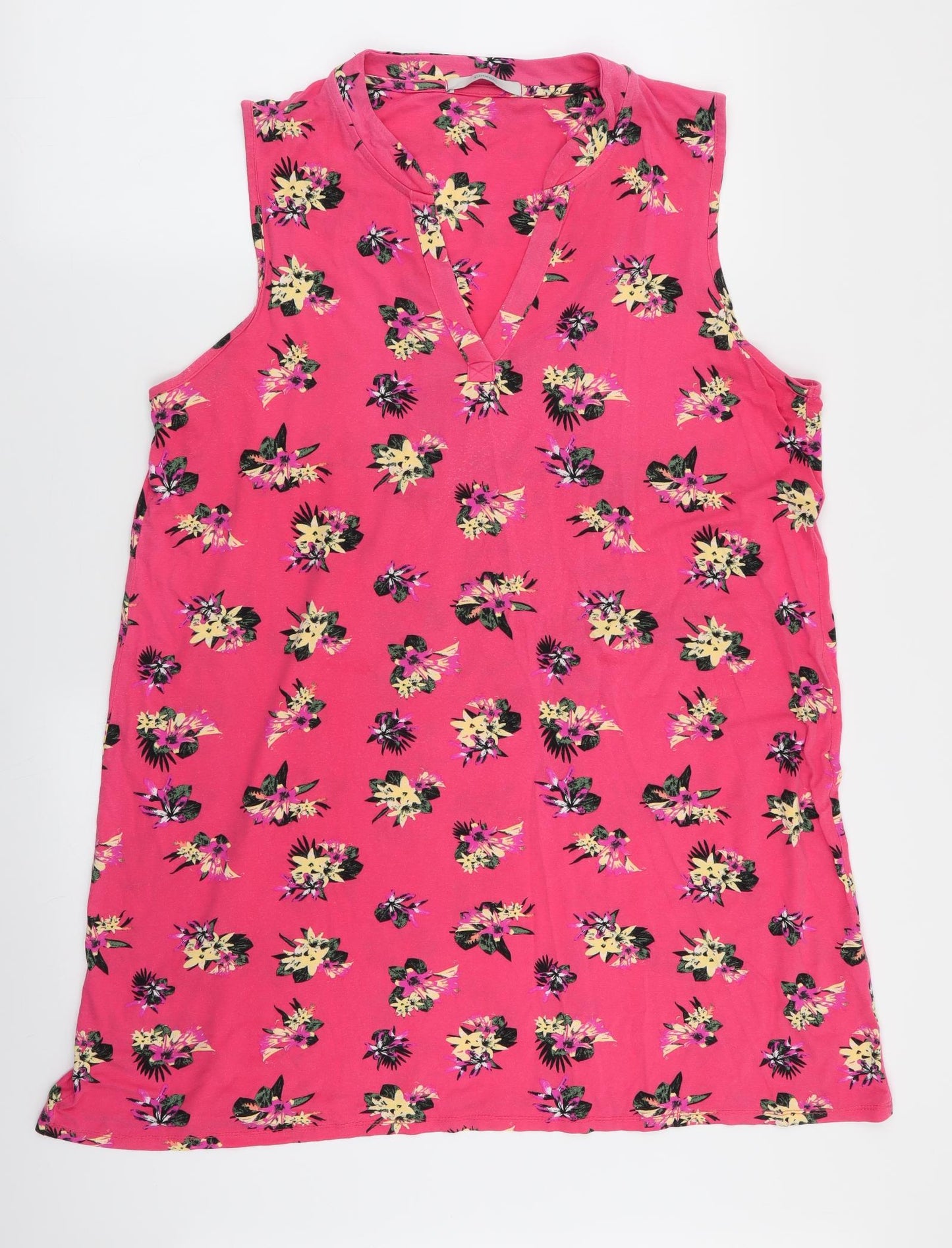 Asda George Womens Pink Floral  Basic Tank Size 18