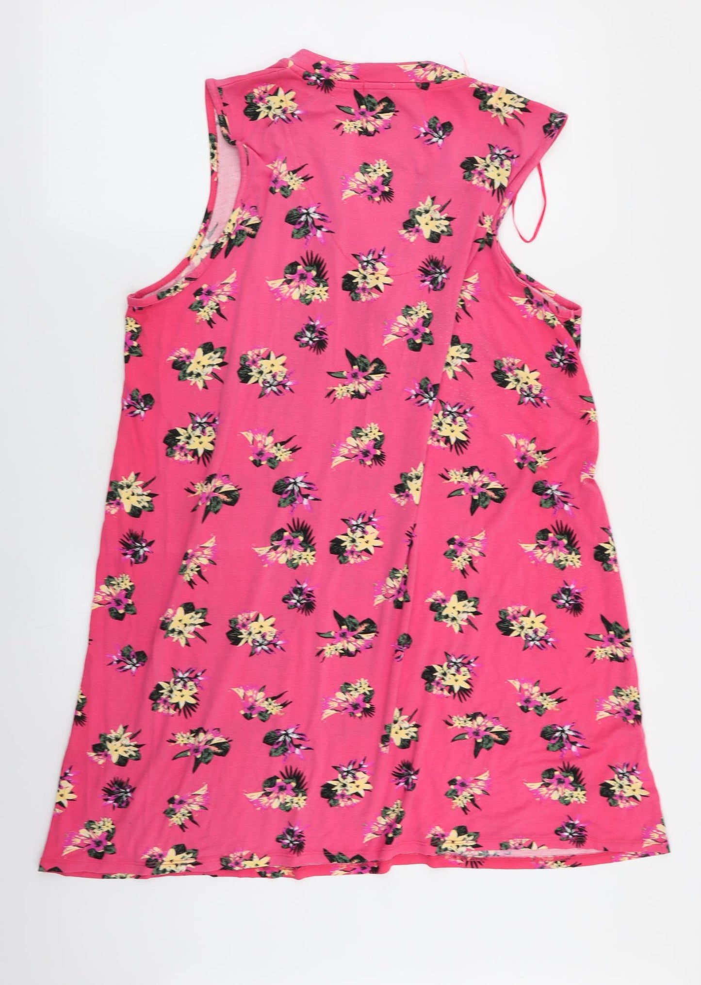 Asda George Womens Pink Floral  Basic Tank Size 18