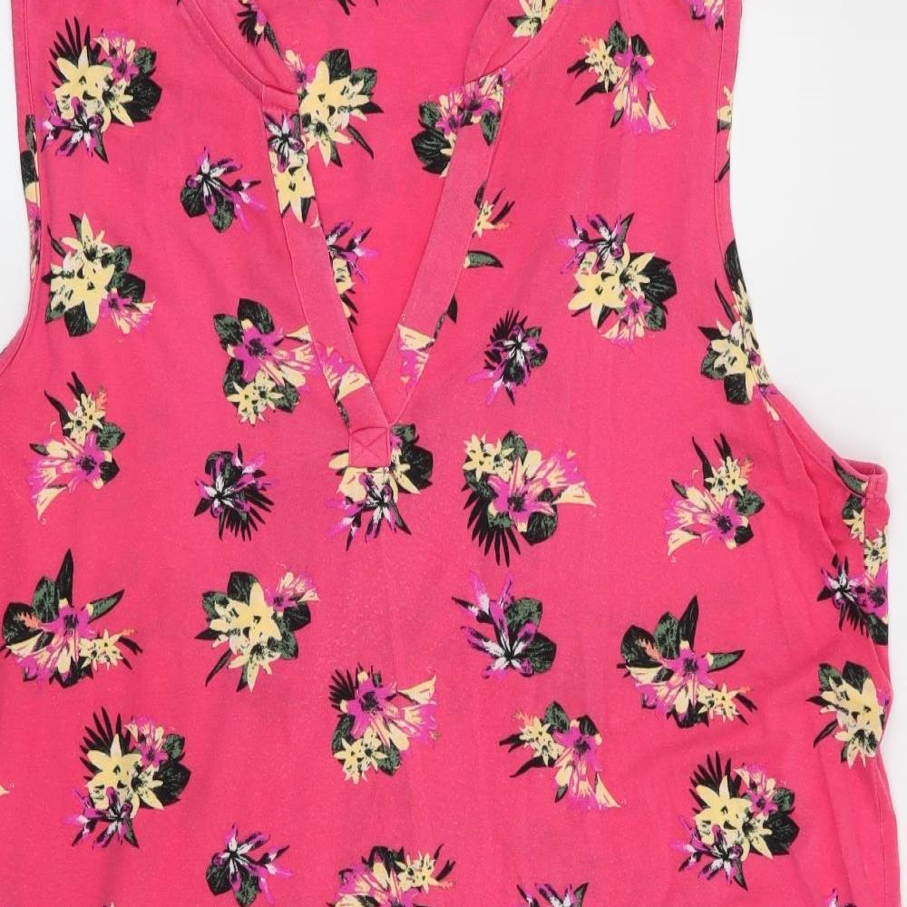 Asda George Womens Pink Floral  Basic Tank Size 18