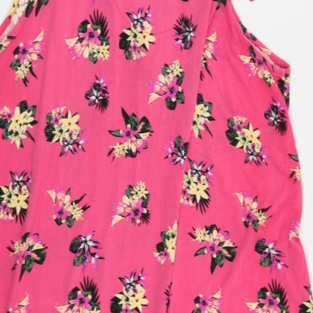 Asda George Womens Pink Floral  Basic Tank Size 18